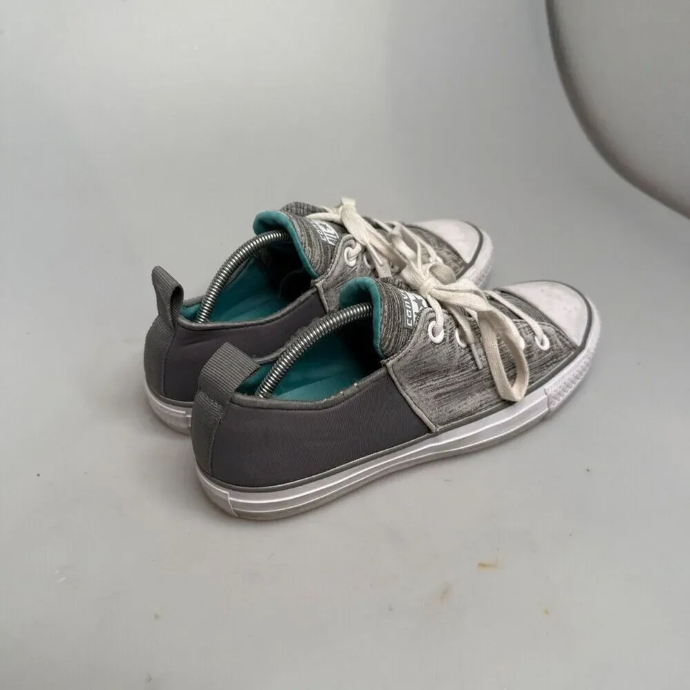 Converse All Star Low Top Gray Teal Padded Tongue Sneakers 553277C US 7 EU 37.5